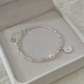 Bracelet en Argent Sterling avec Perles de Bambou