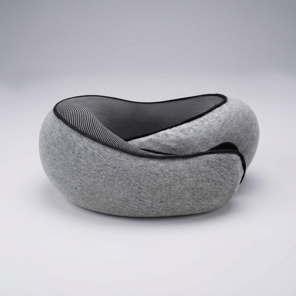 Coussin de voyage en mousse à mémoire avec support pour le menton – RestRoll