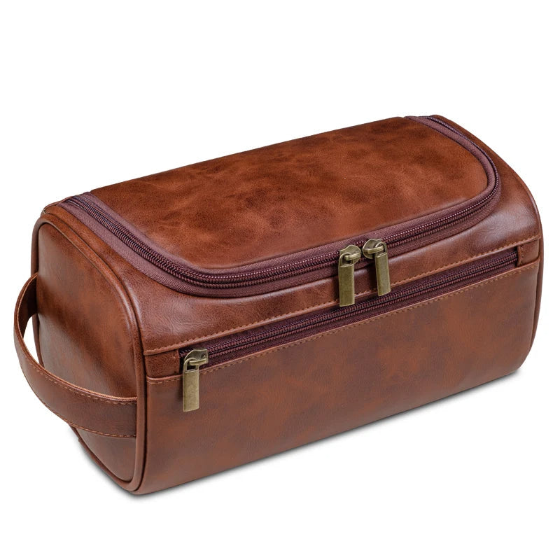 Trousse de toilette pour homme en cuir PU – Élégante et fonctionnelle