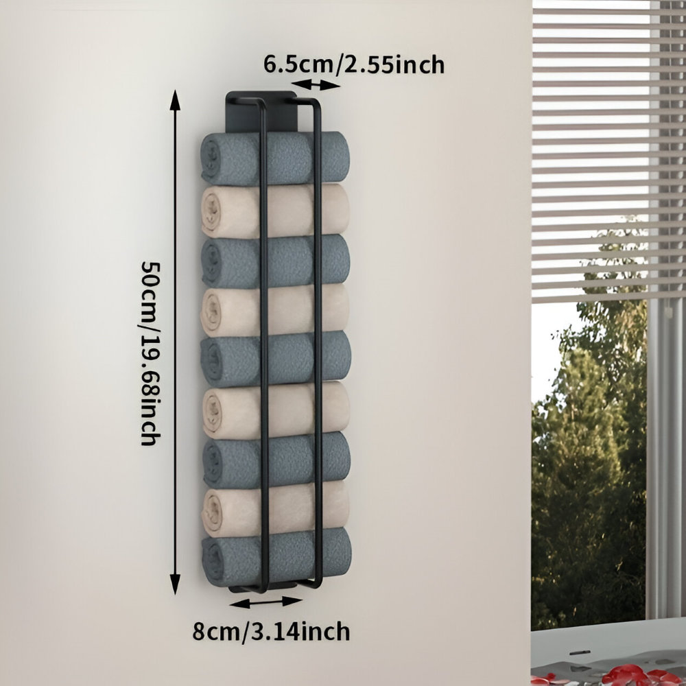 Support double pour serviettes en métal – barre de serviette murale