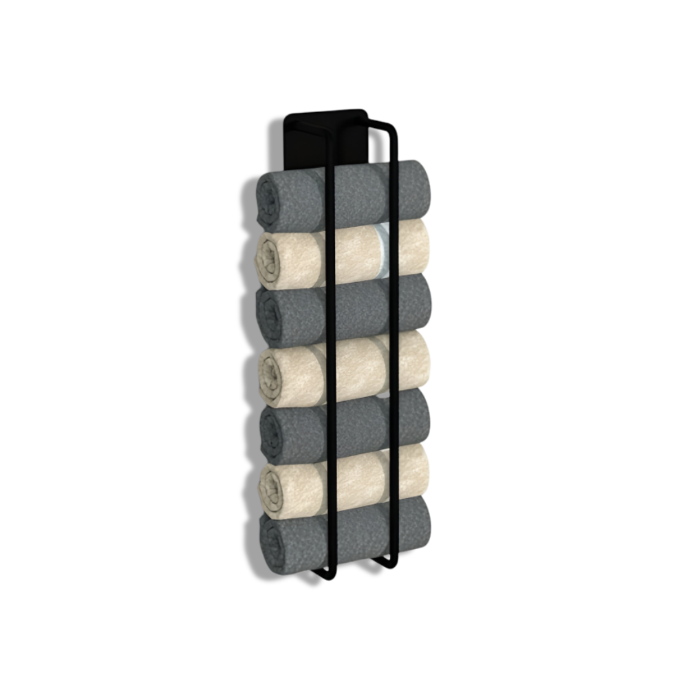 Support double pour serviettes en métal – barre de serviette murale