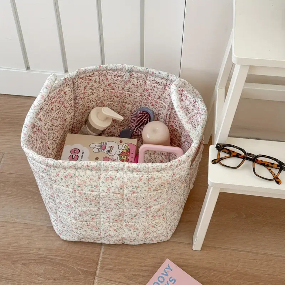 Panier de Rangement Matelassé Floral Divers