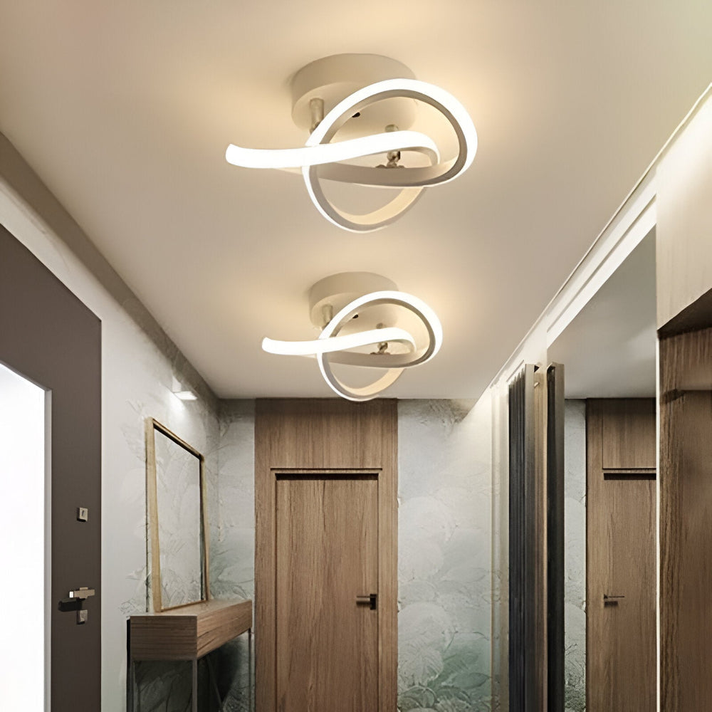 Arqelia – Lampe de plafond moderne abstraite LED avec fonction dimmable (Ø24 cm)