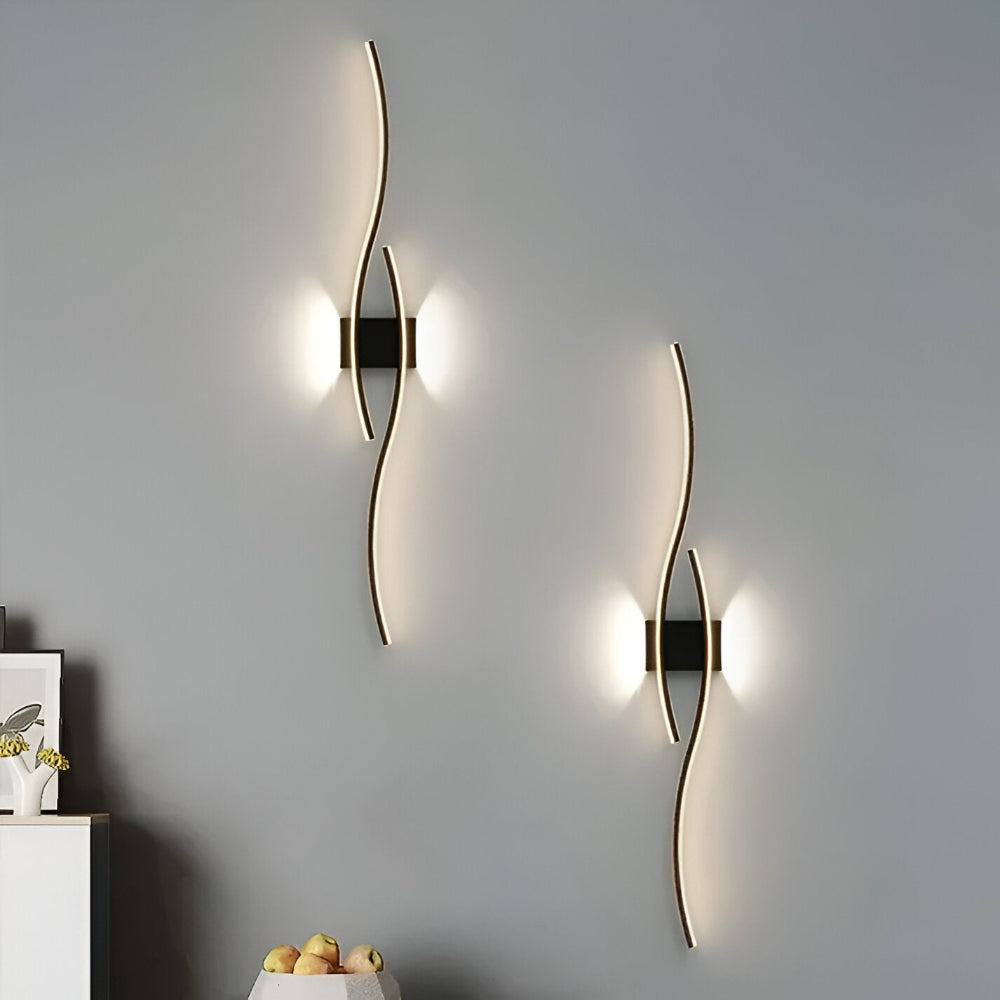 Applique murale LED moderne avec un élégant design en vagues