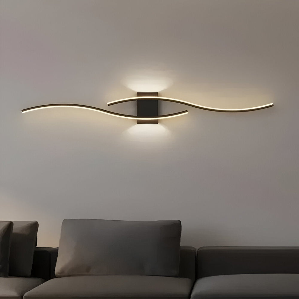 Applique murale LED moderne avec un élégant design en vagues