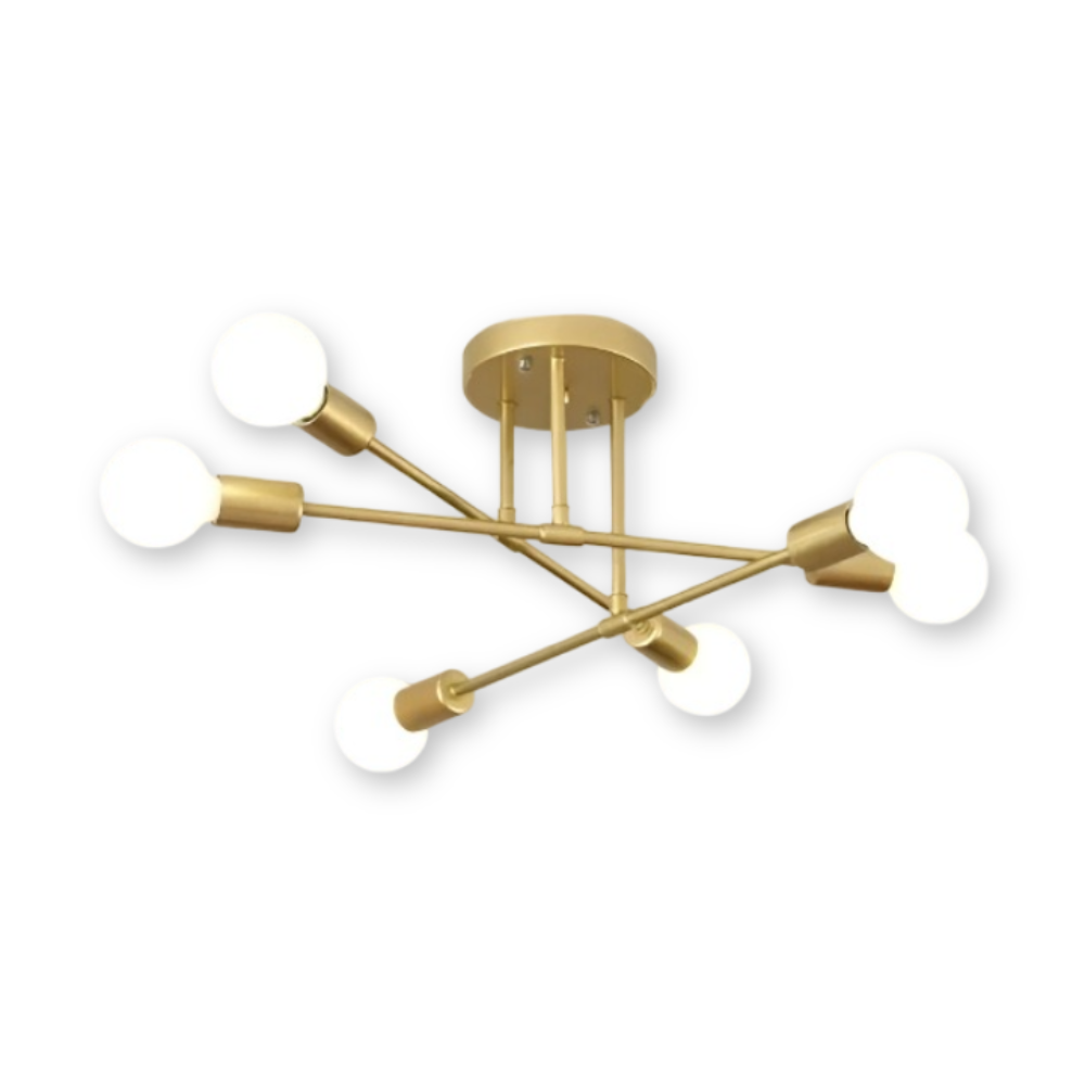 Plafonnier en or – lampe moderne avec plusieurs sources de lumière