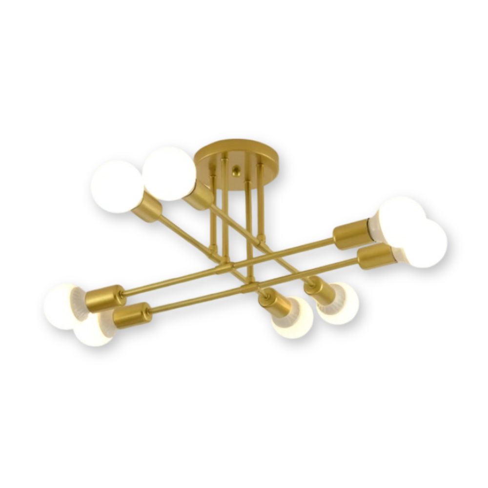 Plafonnier en or – lampe moderne avec plusieurs sources de lumière