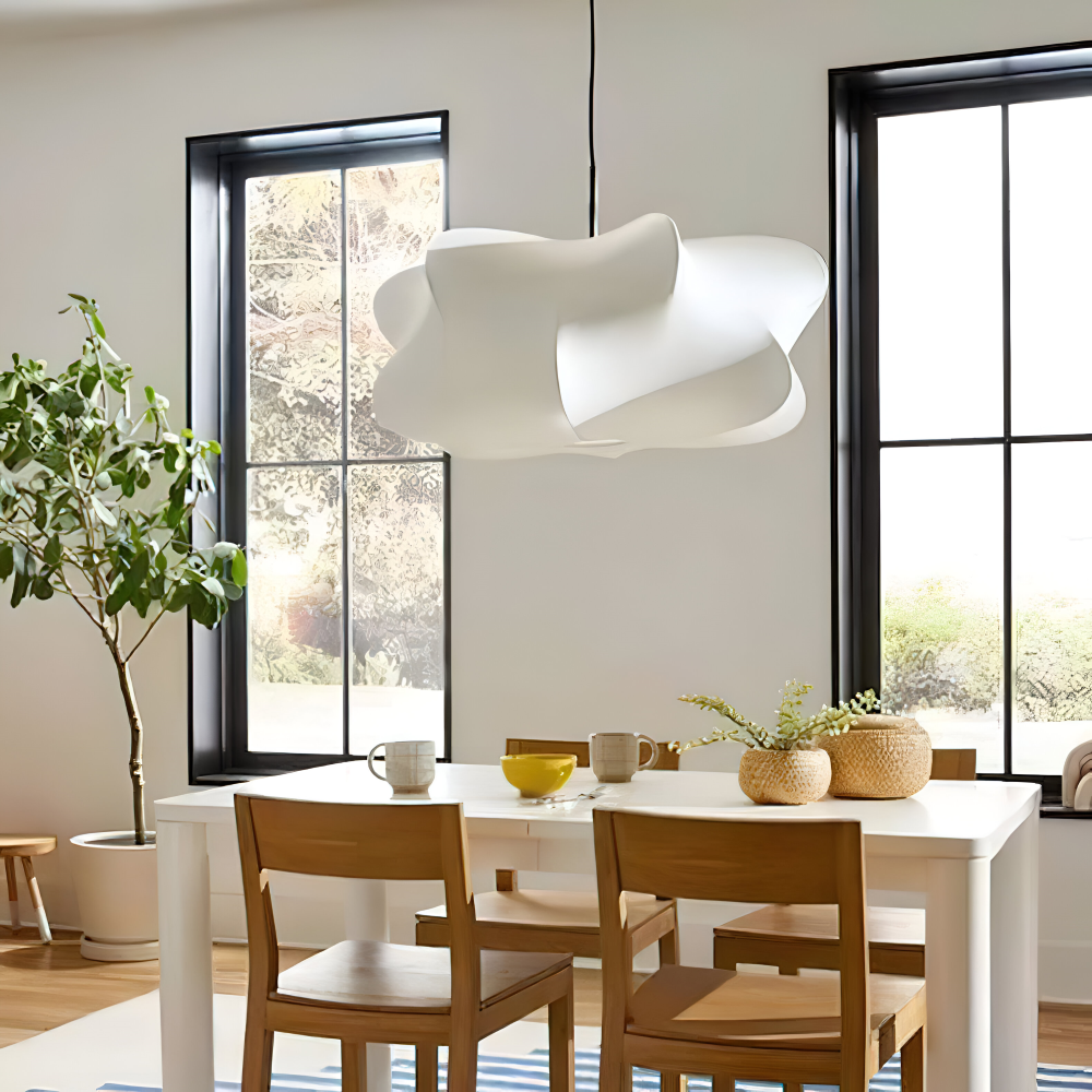 Lampe suspendue japonaise en style cocon – Lampe de plafond Wabi Sabi
