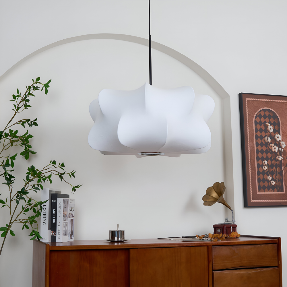 Lampe suspendue japonaise en style cocon – Lampe de plafond Wabi Sabi