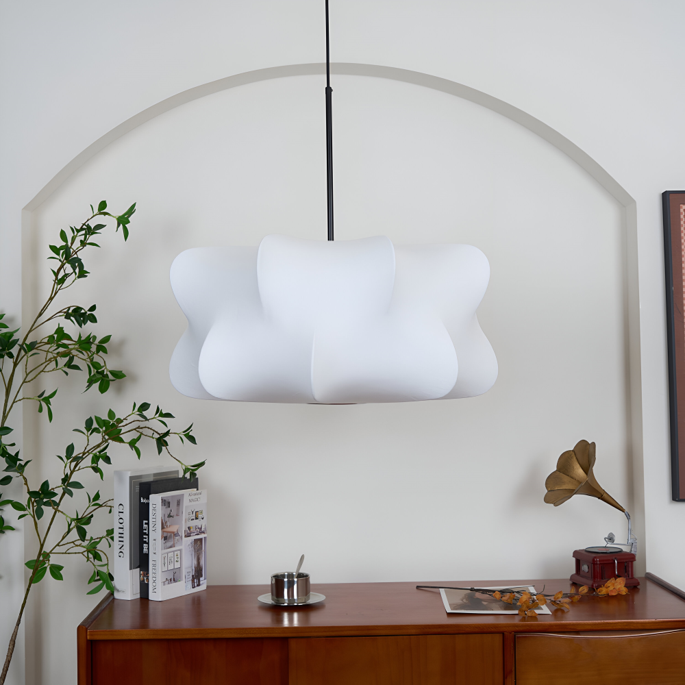 Lampe suspendue japonaise en style cocon – Lampe de plafond Wabi Sabi