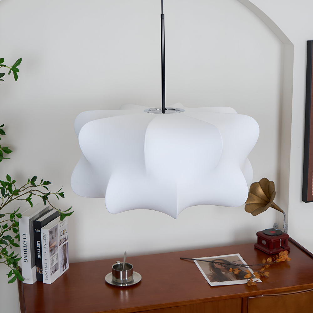 Lampe suspendue japonaise en style cocon – Lampe de plafond Wabi Sabi