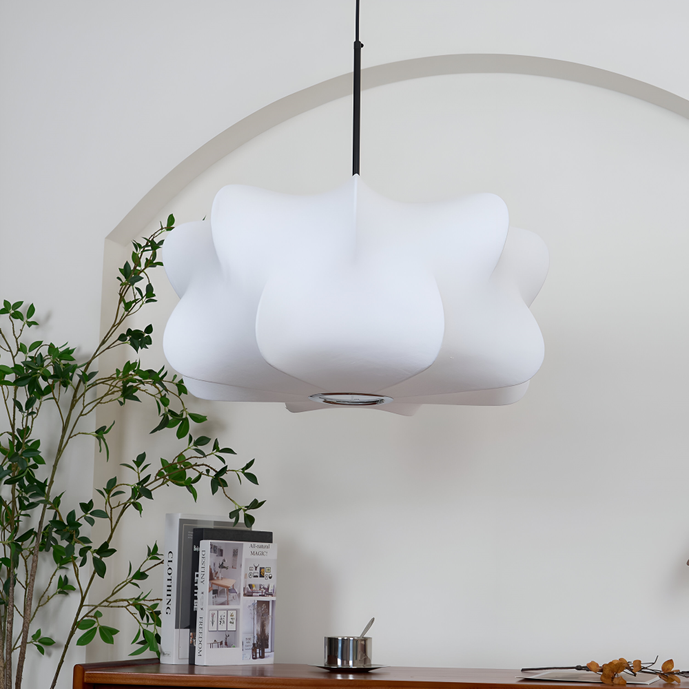 Lampe suspendue japonaise en style cocon – Lampe de plafond Wabi Sabi