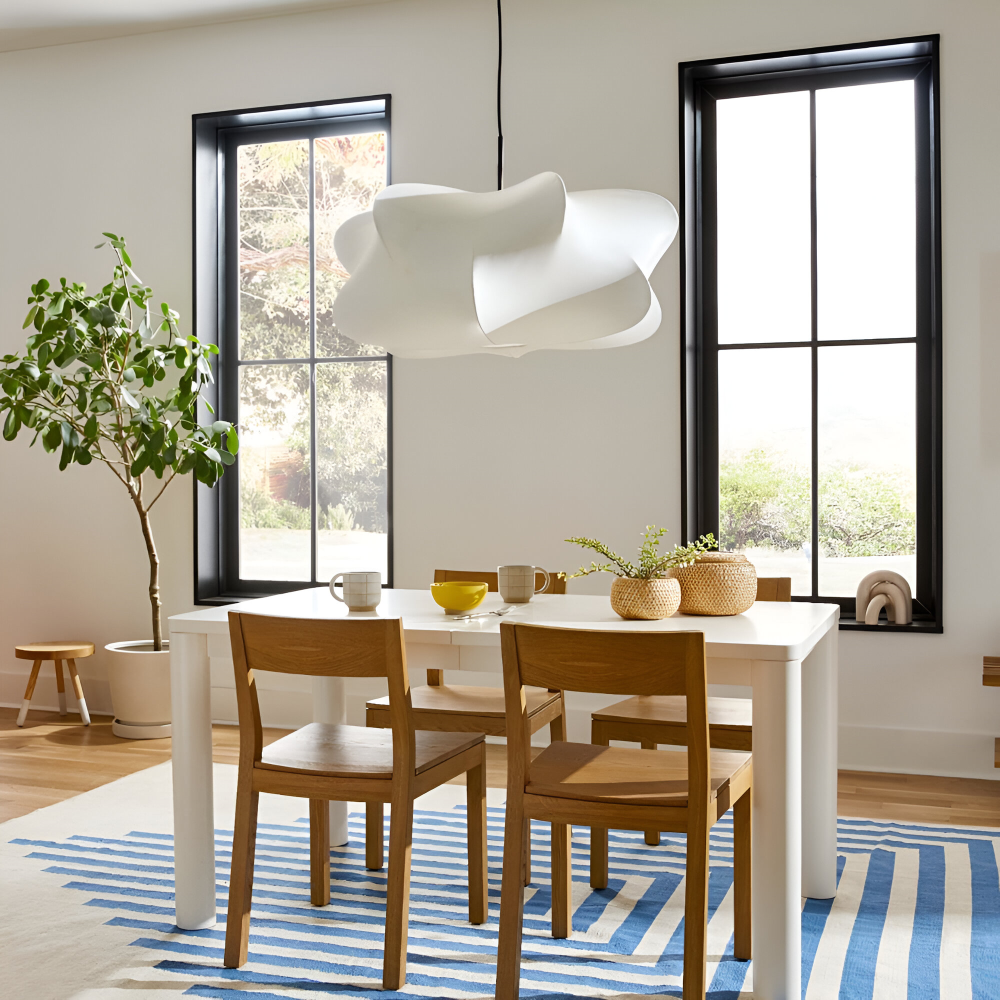 Lampe suspendue japonaise en style cocon – Lampe de plafond Wabi Sabi