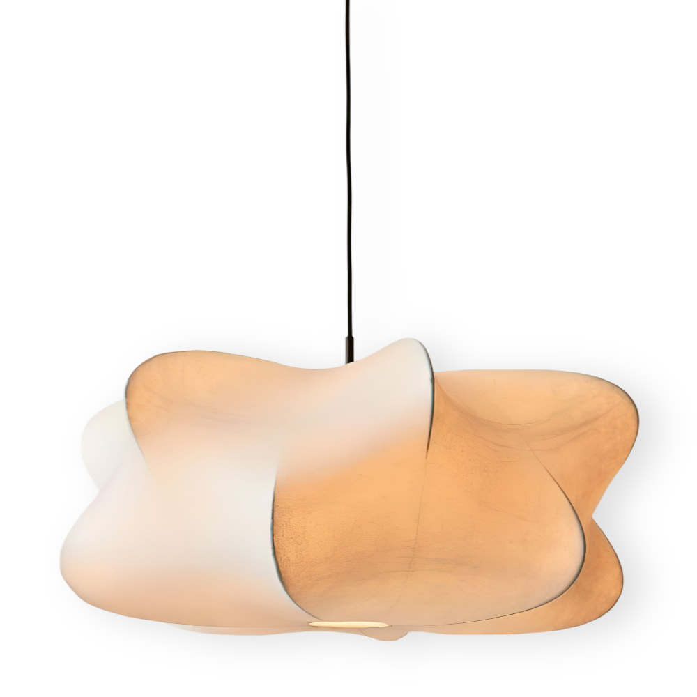 Lampe suspendue japonaise en style cocon – Lampe de plafond Wabi Sabi