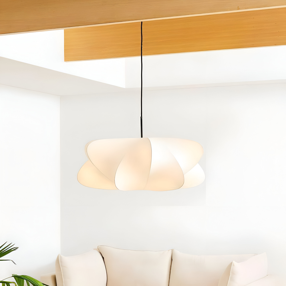 Lampe suspendue japonaise en style cocon – Lampe de plafond Wabi Sabi