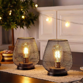 Ensemble de 2 lampes modernes en fer sans fil - Éclairages portables pour une utilisation intérieure et extérieure