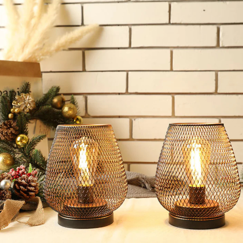 Ensemble de 2 lampes modernes en fer sans fil - Éclairages portables pour une utilisation intérieure et extérieure