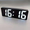 AURALED - Réveil LED contemporain avec snooze personnalisé et alimentation par batterie/USB