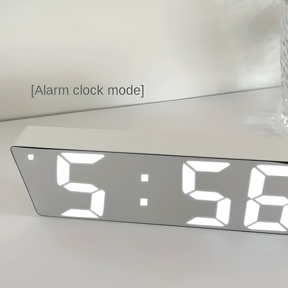 AURALED - Réveil LED contemporain avec snooze personnalisable et alimentation par batterie/USB