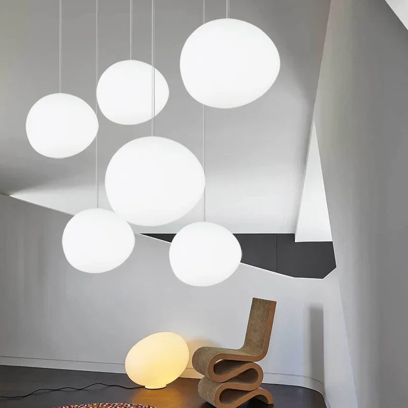 Suspension en verre ronde