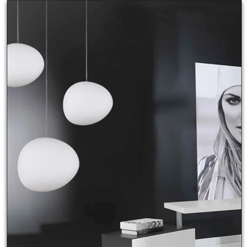 Suspension en verre ronde