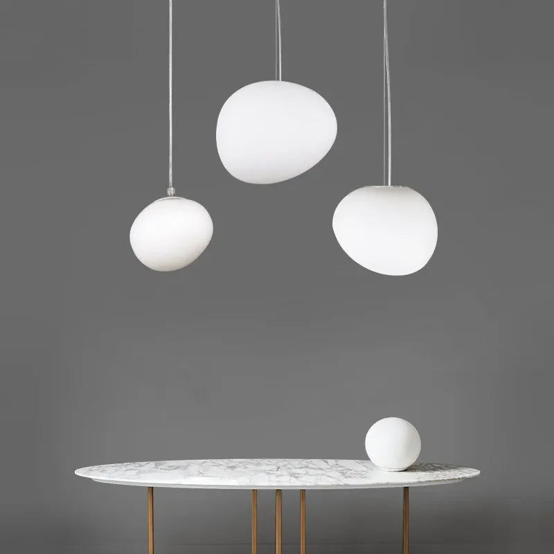 Suspension en verre ronde