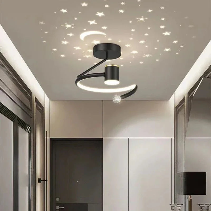 Skanto | Lampes de plafond LED avec ciel étoilé – Design moderne de suspension pour chambre d'enfant et salon