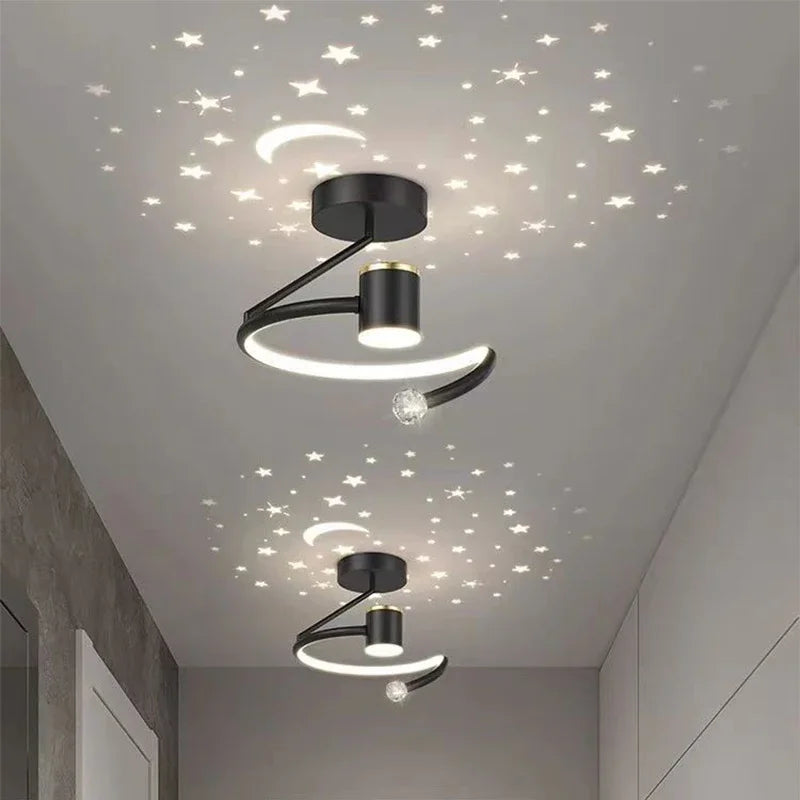 Skanto | Lampes de plafond LED avec ciel étoilé – Design moderne de suspension pour chambre d'enfant et salon