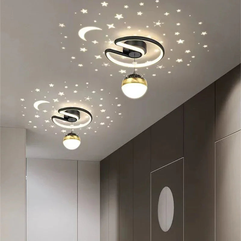 Skanto | Lampes de plafond LED avec ciel étoilé – Design moderne de suspension pour chambre d'enfant et salon