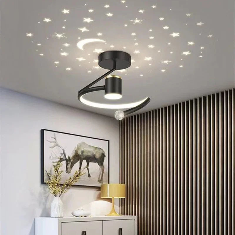 Skanto | Lampes de plafond LED avec ciel étoilé – Design moderne de suspension pour chambre d'enfant et salon
