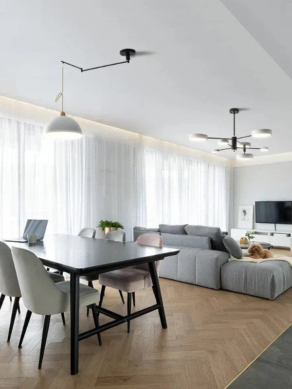 Lampe de Plafond Moderne avec Bras Lumineux Réglables pour un Éclairage Flexible