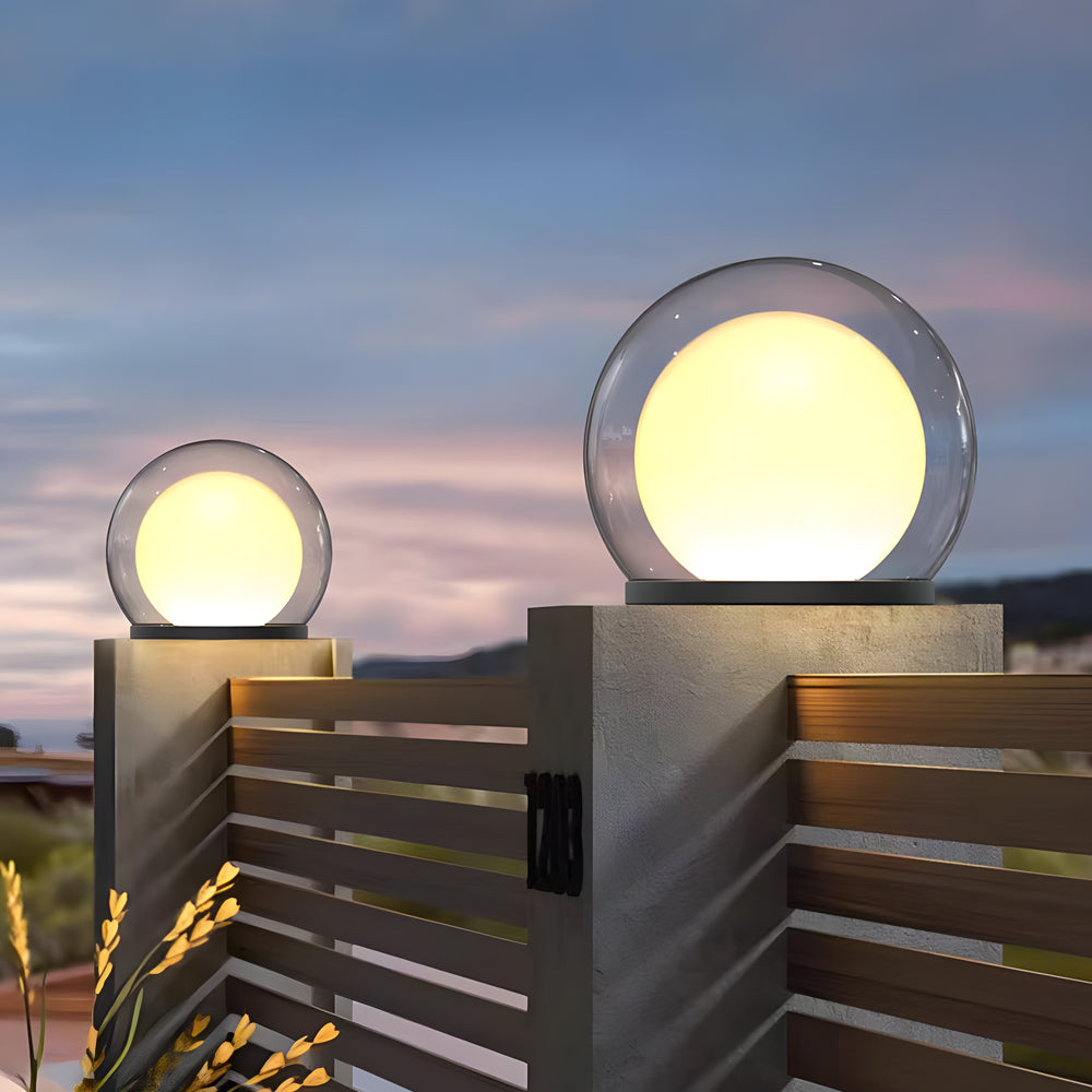 Lampe murale extérieure avec boule lumineuse en forme de lune
