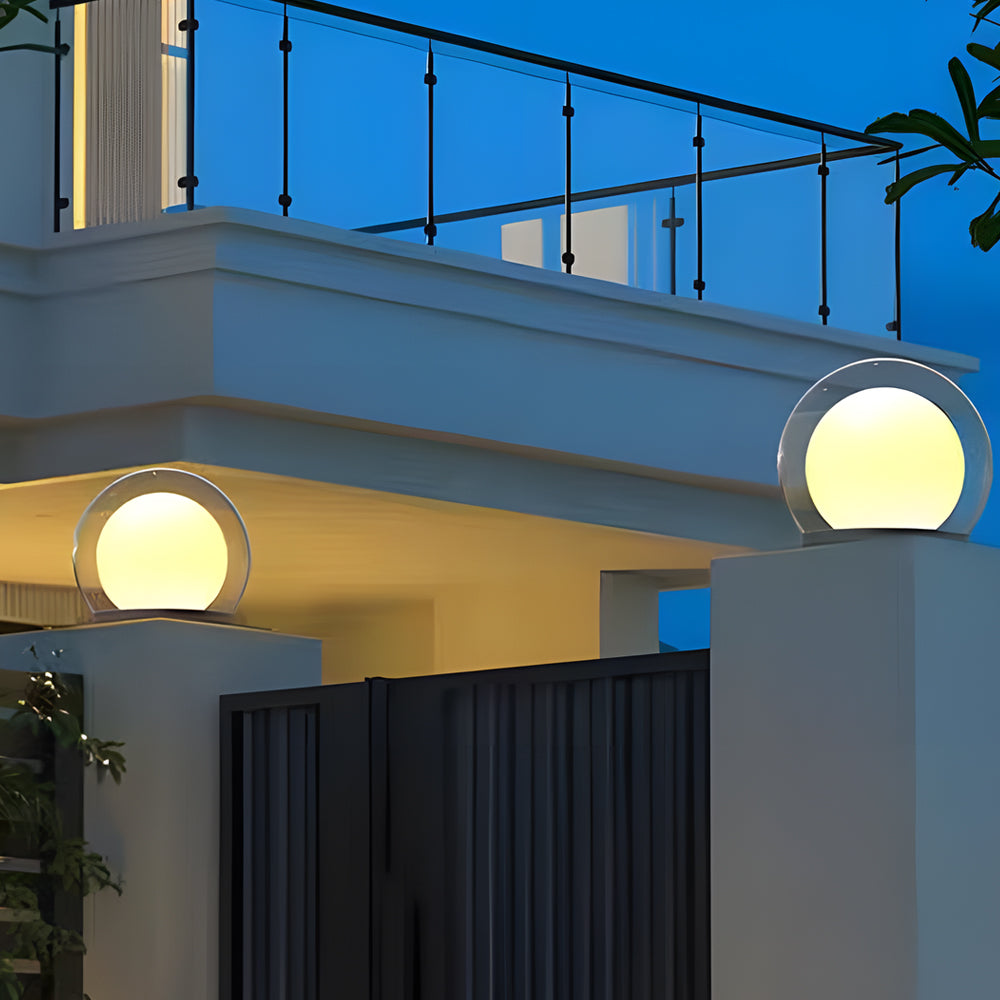 Lampe murale extérieure avec boule lumineuse en forme de lune