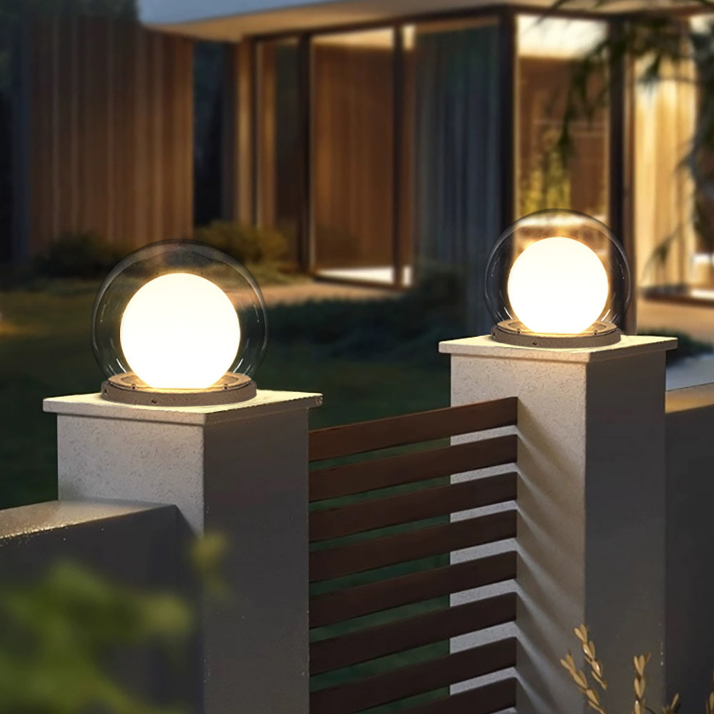 Lampe murale extérieure avec boule lumineuse en forme de lune