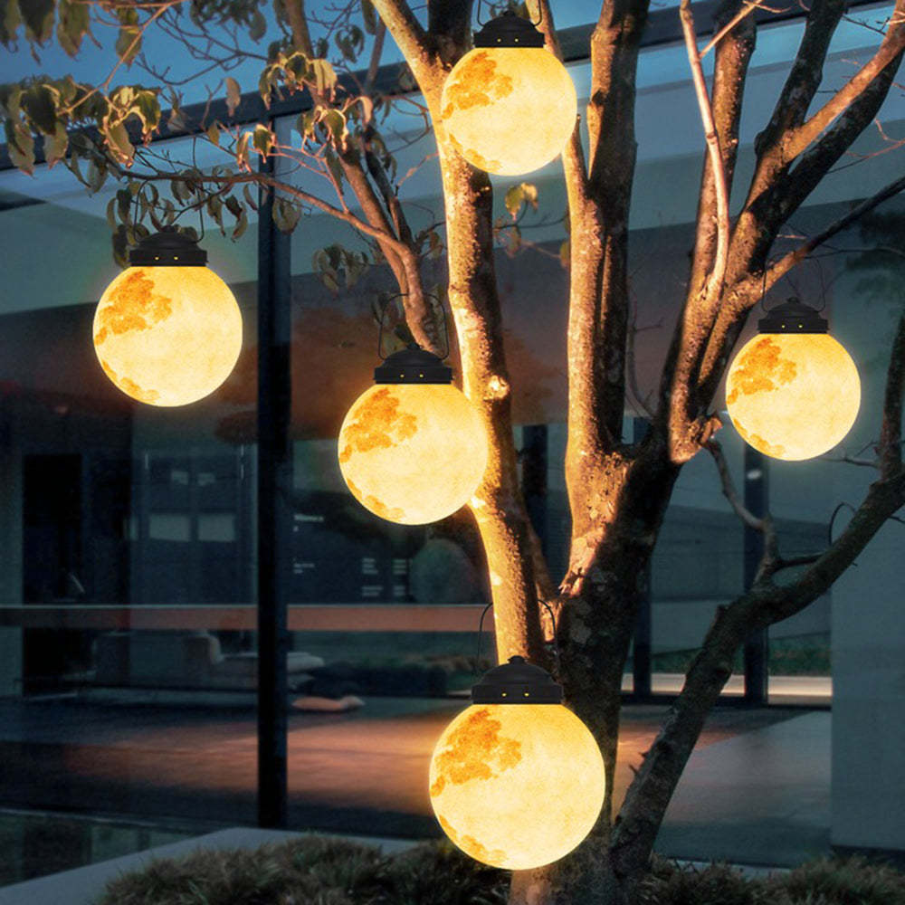 Lampes solaires suspendues d'extérieur avec boules lumineuses