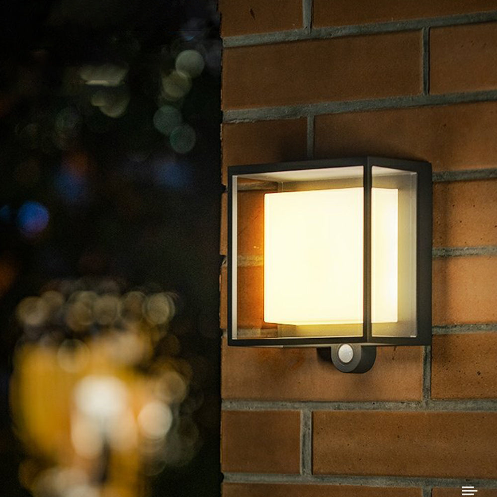 Lampe murale solaire extérieure avec éclairage