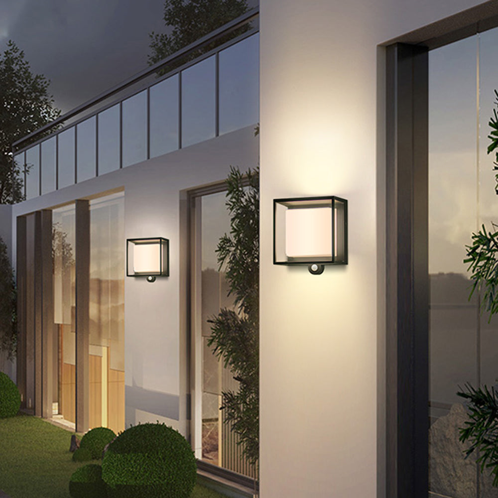 Lampe murale solaire extérieure avec éclairage
