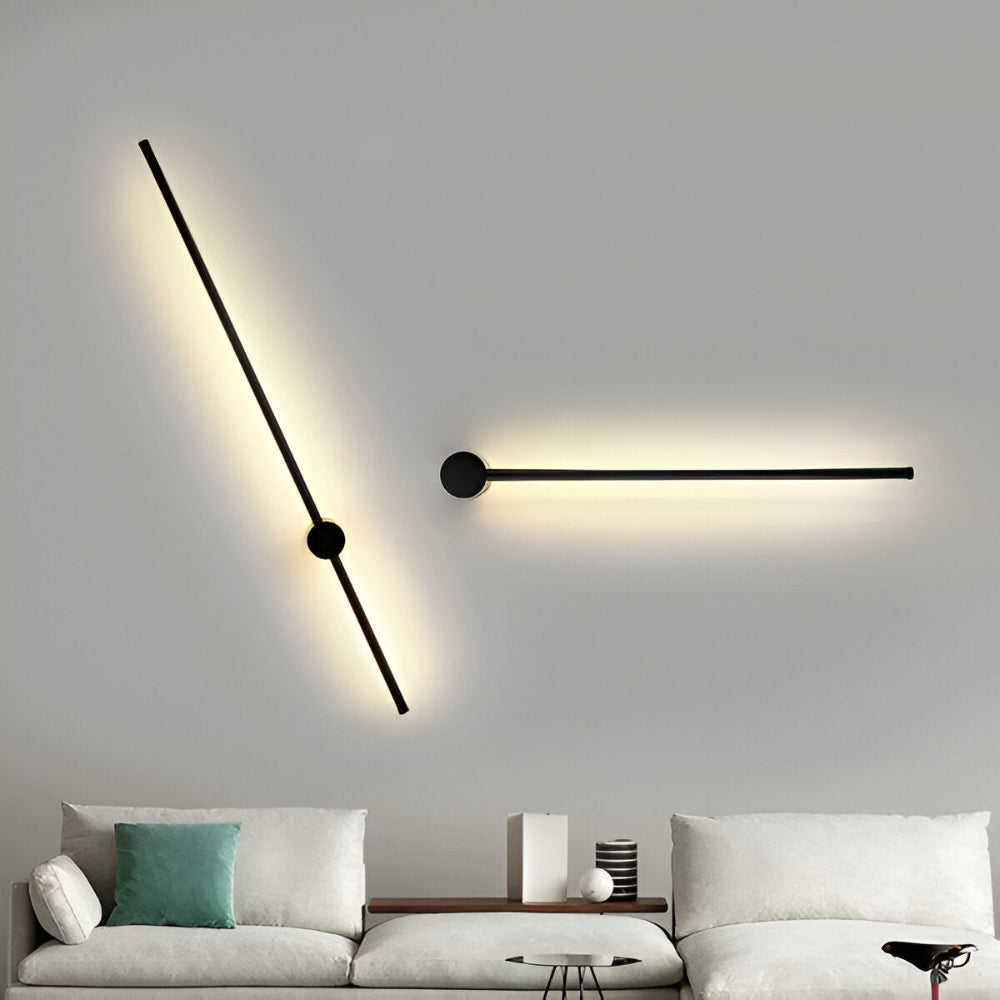 ModiStrip Applique Murale - Applique Murale Minimaliste Noire Intérieure - Éclairage LED