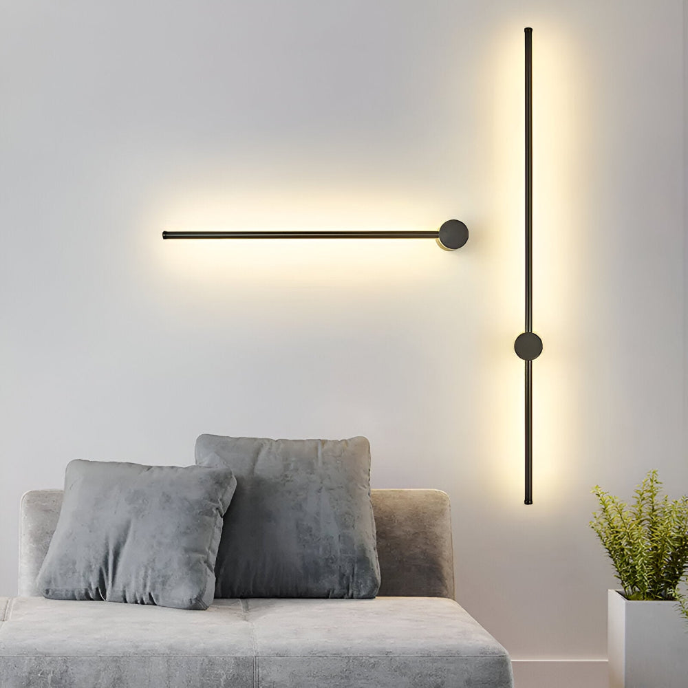 ModiStrip Applique Murale - Applique Murale Minimaliste Noire Intérieure - Éclairage LED