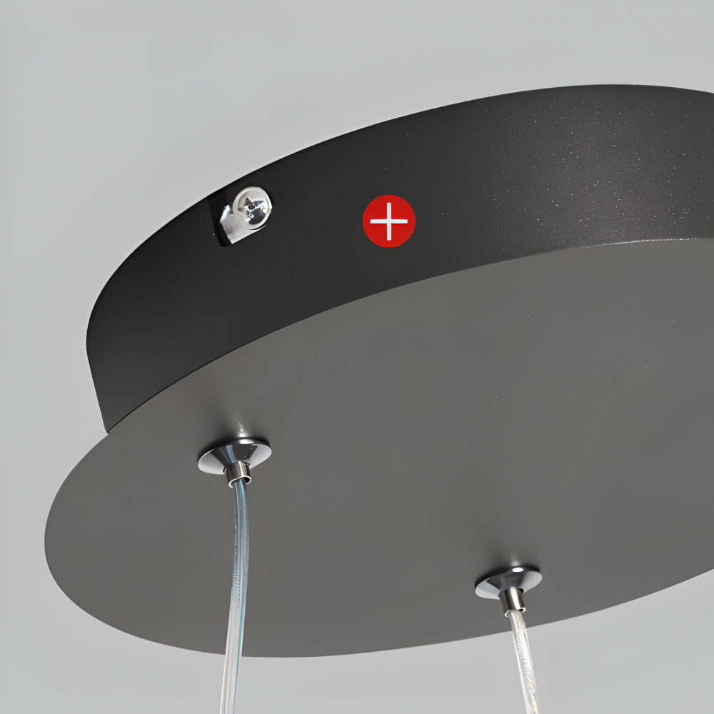 CircuGlow Pendentif – Lampe Suspendue LED Ronde Minimaliste en Noir & Blanc
