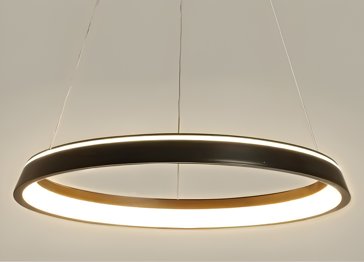 CircuGlow Pendentif – Lampe Suspendue LED Ronde Minimaliste en Noir & Blanc
