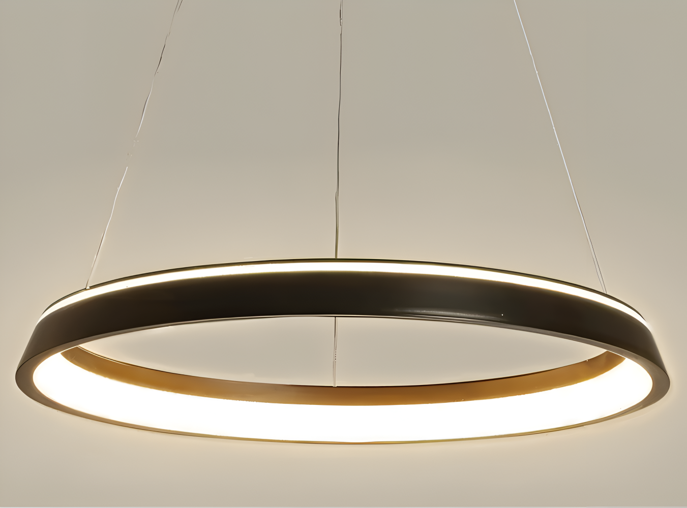 CircuGlow Pendentif – Lampe Suspendue LED Ronde Minimaliste en Noir & Blanc