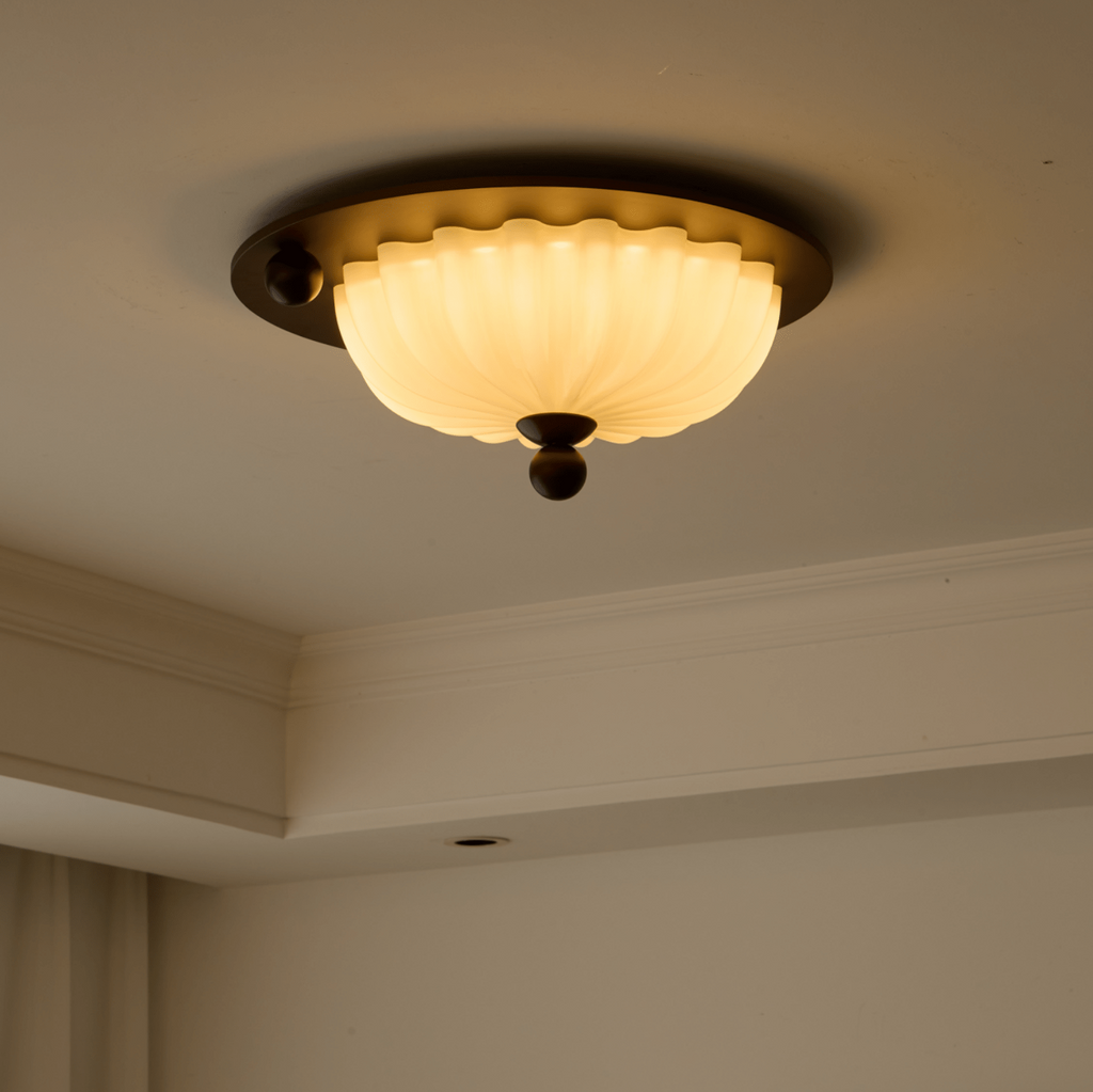 Plafonnier en Verre avec LED Intégrée