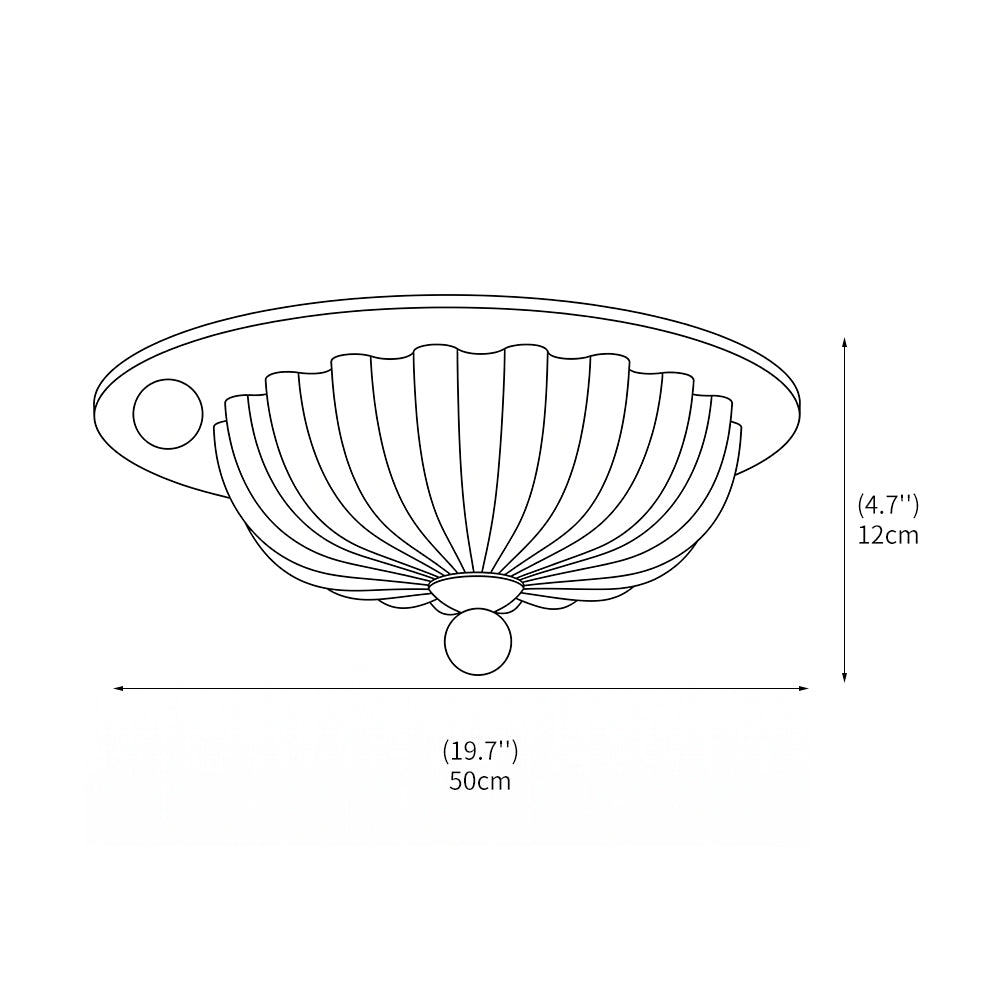 Plafonnier en Verre avec LED Intégrée