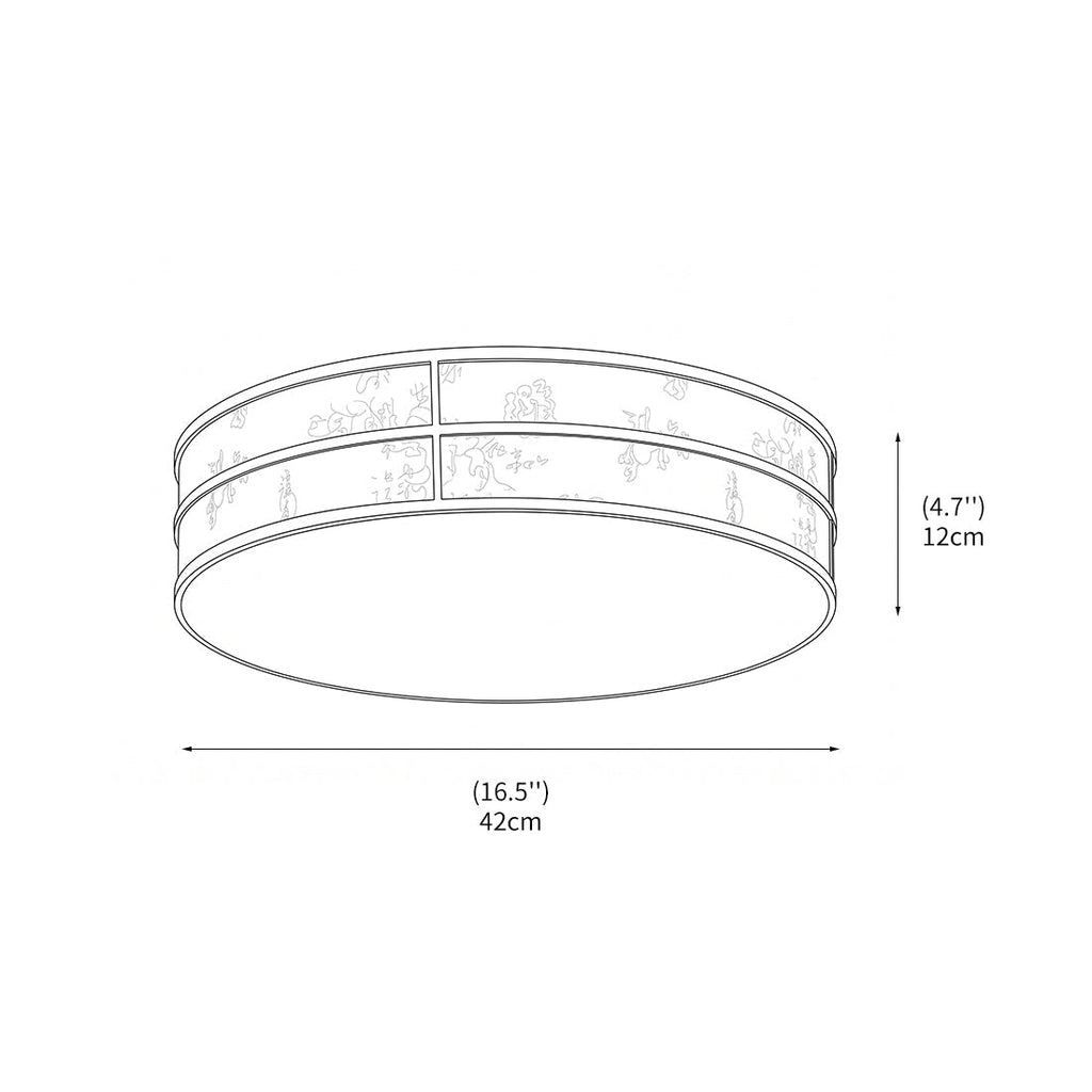 Plafonnier En Lin Avec LED Intégrée
