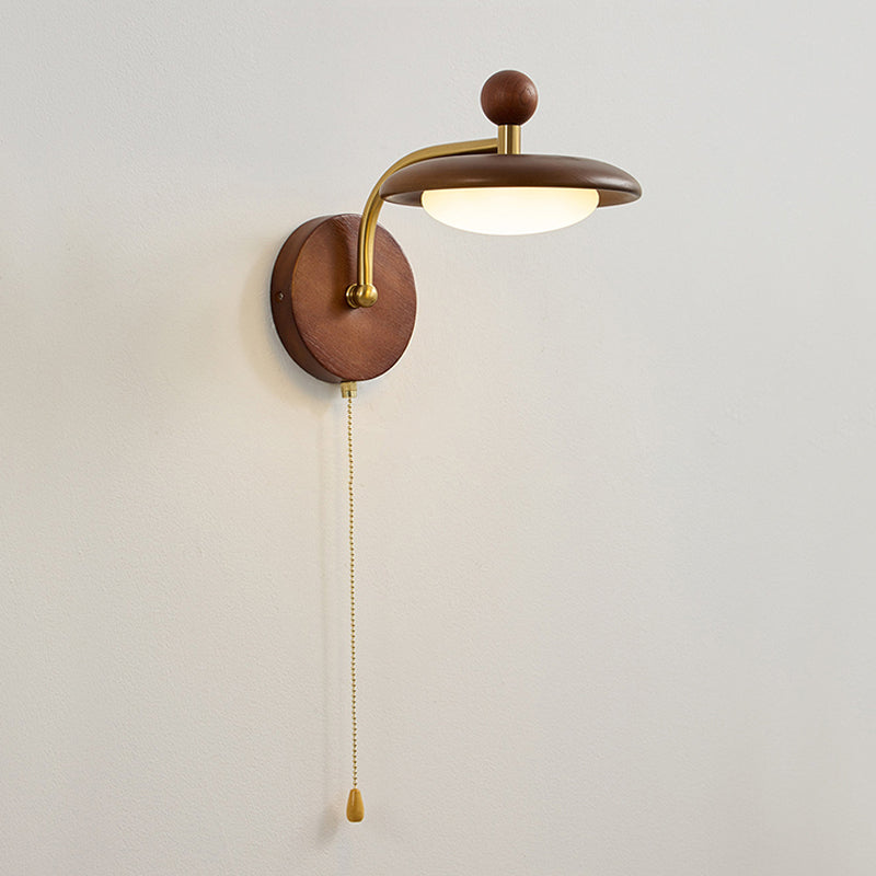 Applique Murale En Bois Et Métal Avec LED