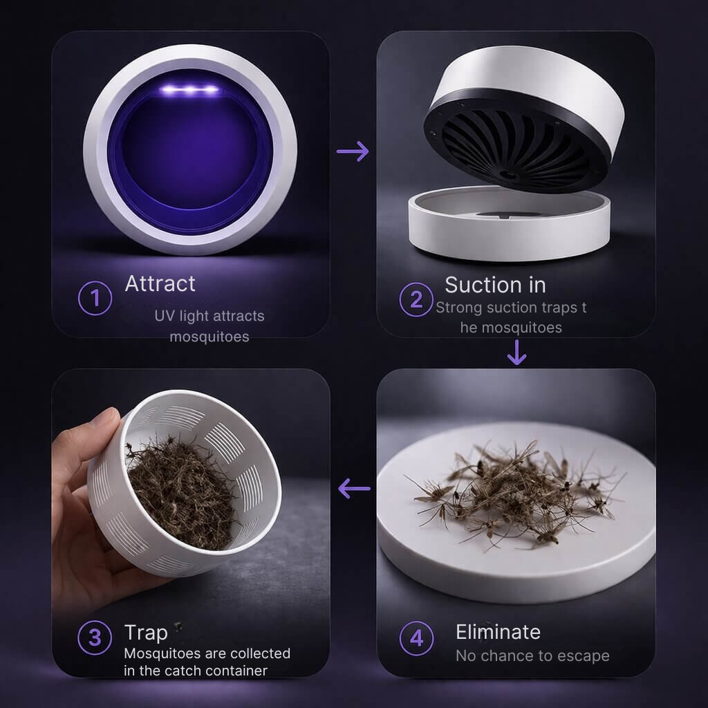 Lampe anti-moustiques | Sans produits chimiques | Silencieuse | Noxira