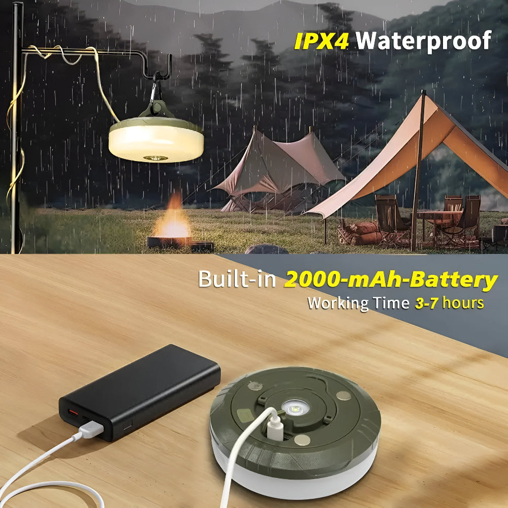 Lampe de Camping Multifonctionnelle : Lampe LED 4-en-1, guirlande lumineuse et powerbank pour les aventures en plein air