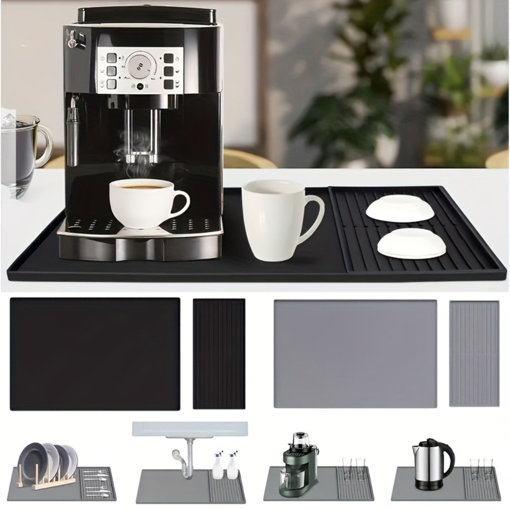Tapis de Bar en Silicone Multifonctionnel avec Drainage