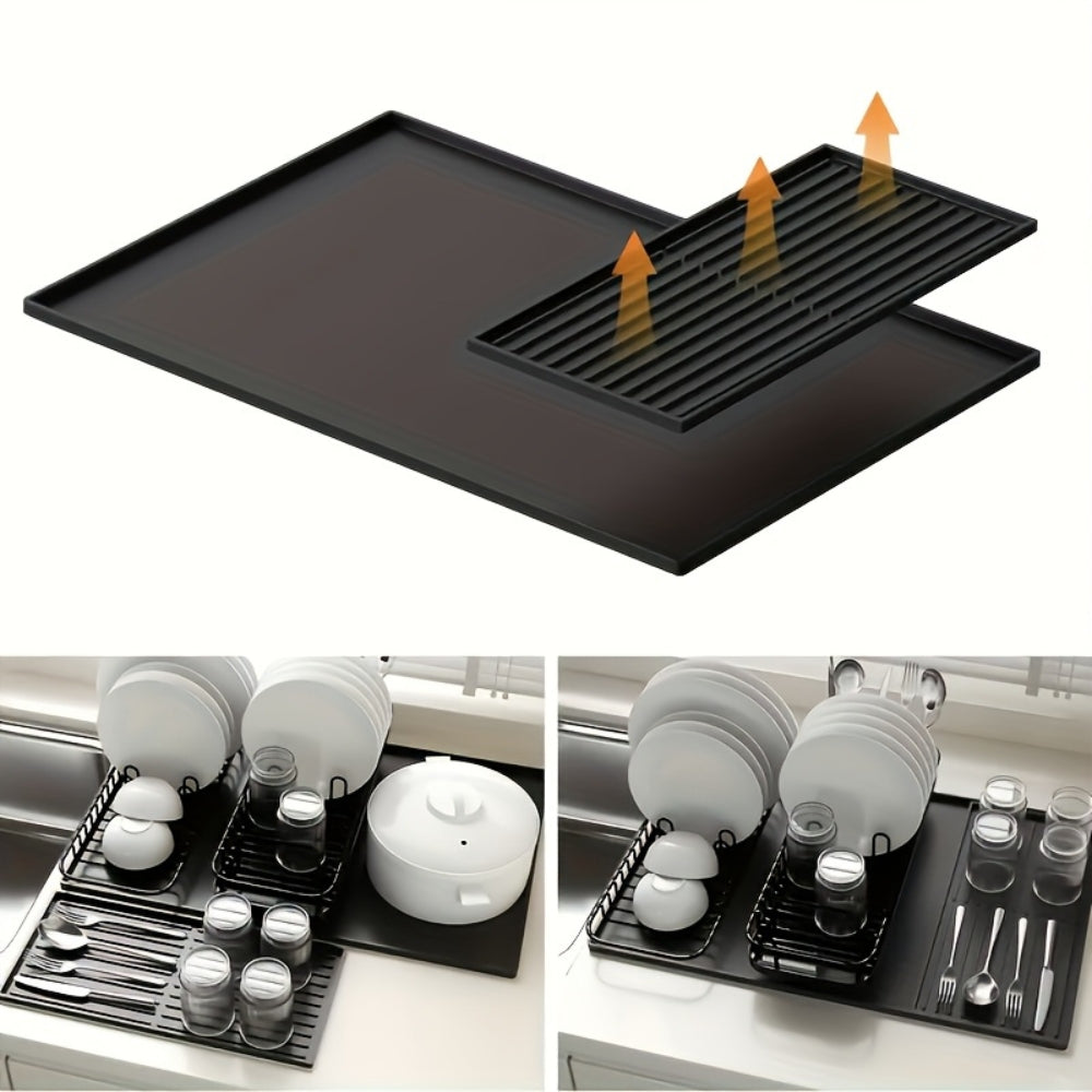 Tapis de Bar en Silicone Multifonctionnel avec Drainage